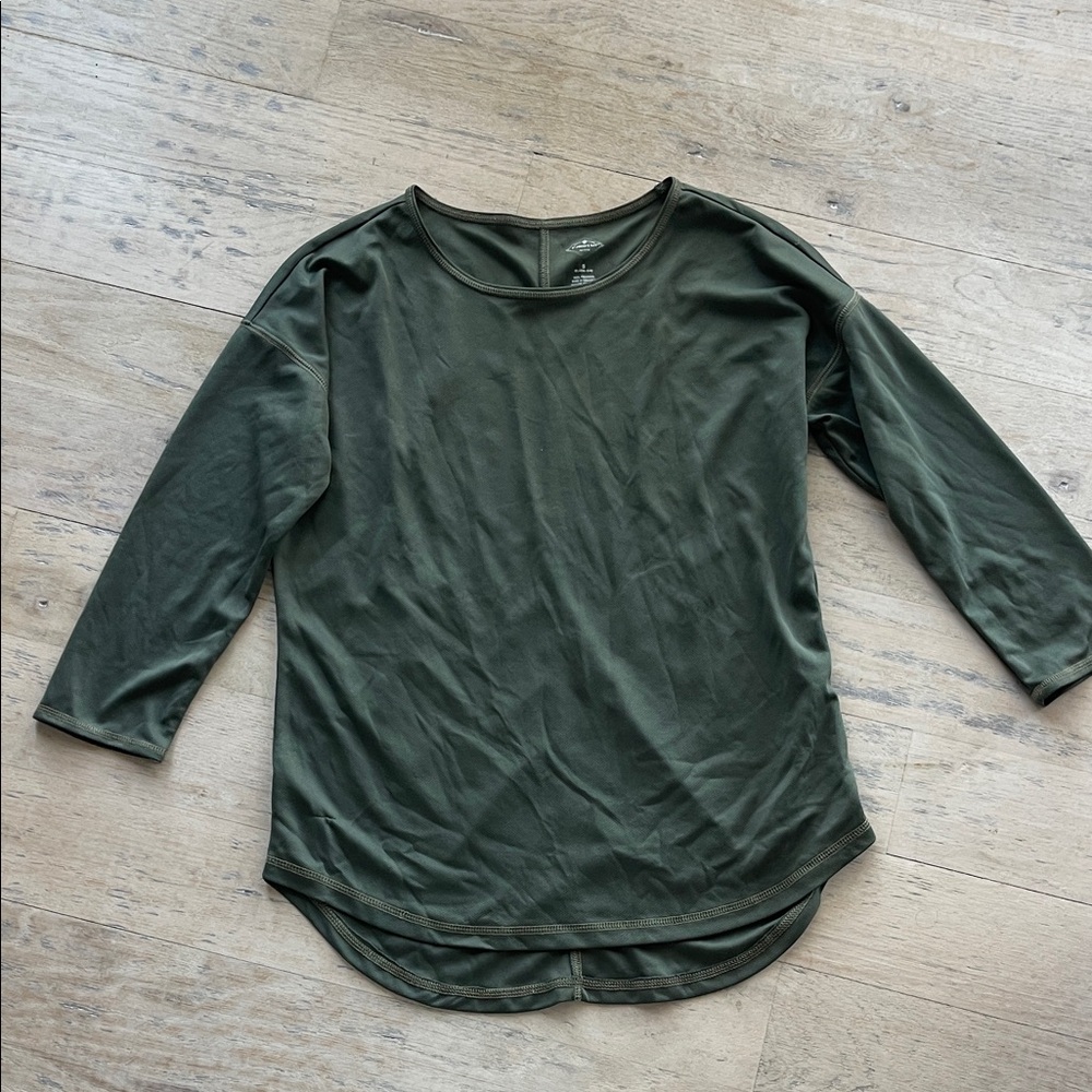St. John's Bay Dark Green Long Sleeve Top